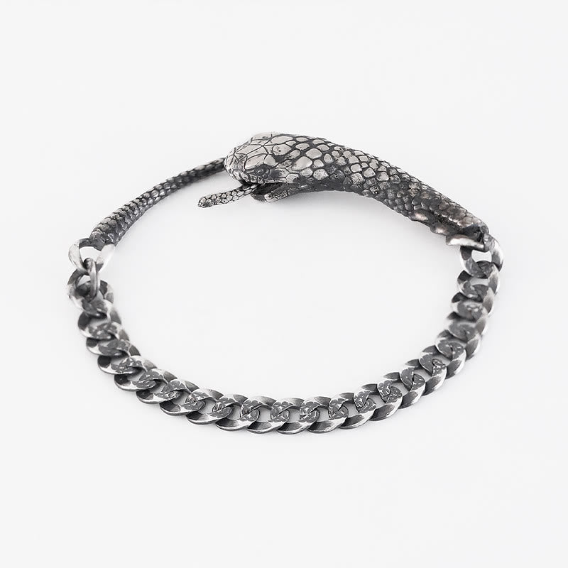 Sterling Silver Snake Shape Bracelet for Year of the Snake Blessing