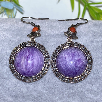 Sterling Silver Spiritual Crystal Earrings 24-40mm Healing