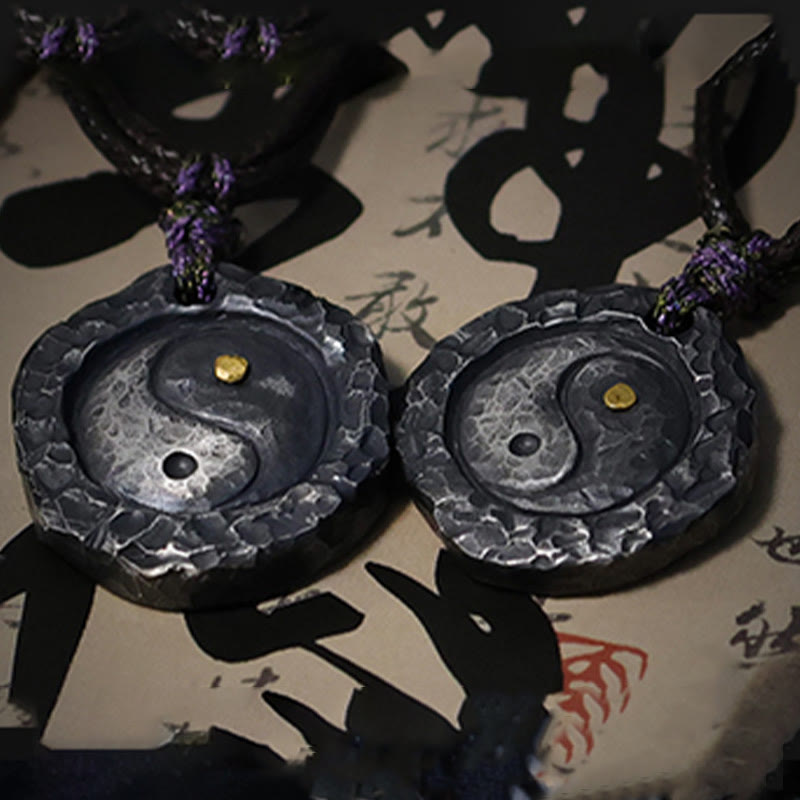 Sterling Silver Yin Yang Necklace Pendant 22x24x5mm Harmony