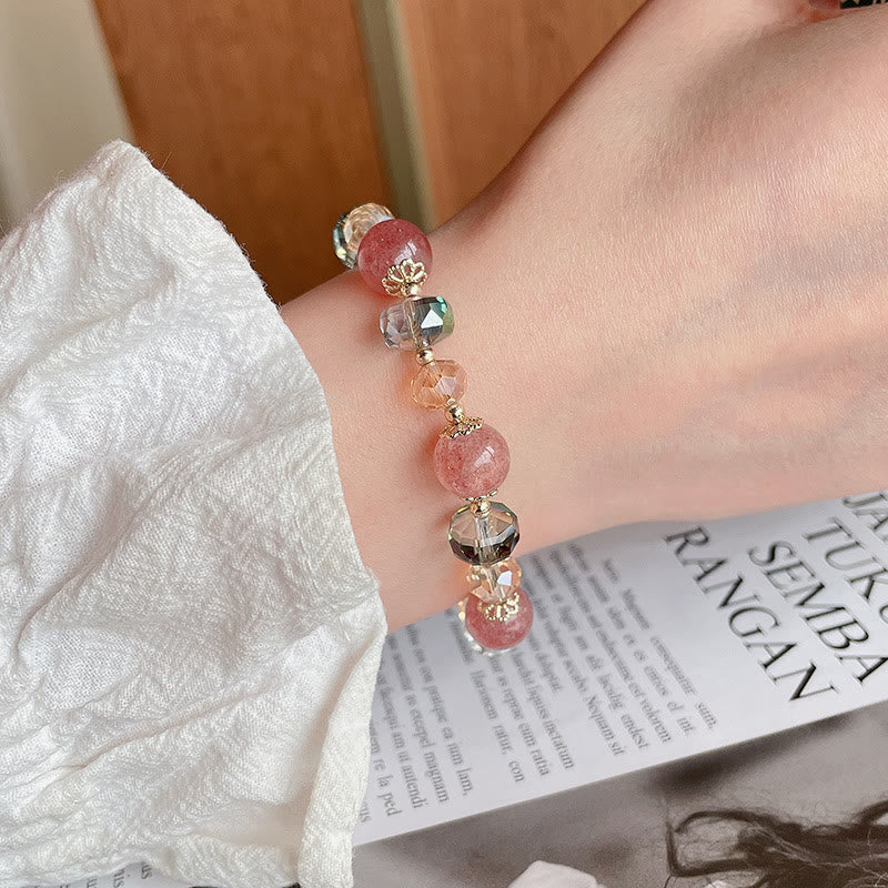 Strawberry Quartz Love Healing Spiritual Bracelet