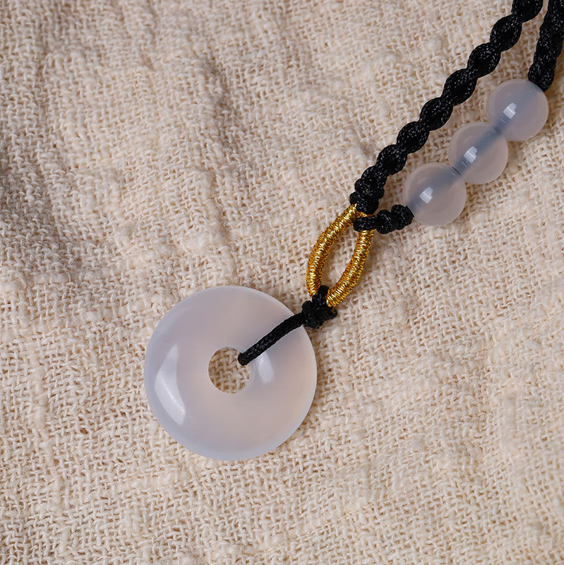 Strawberry Quartz Peace Buckle Healing Necklace 45cm