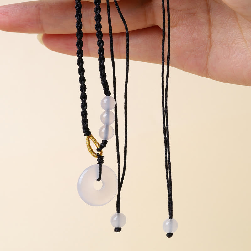 Strawberry Quartz Peace Buckle Healing Necklace 45cm