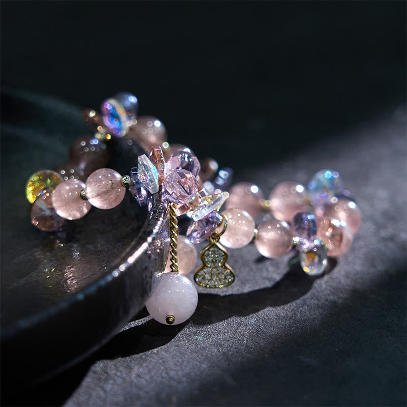 Strawberry Quartz Positive Spiritual Bracelet 14-16cm