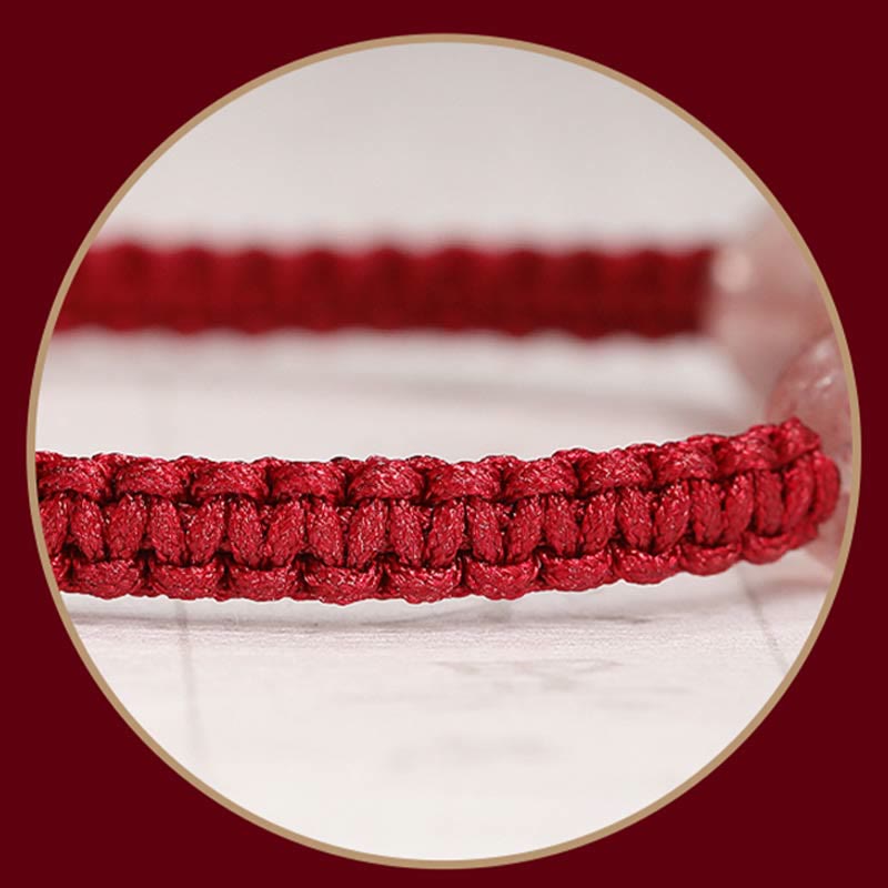 Strawberry Quartz Red String Bracelet for Love & Healing