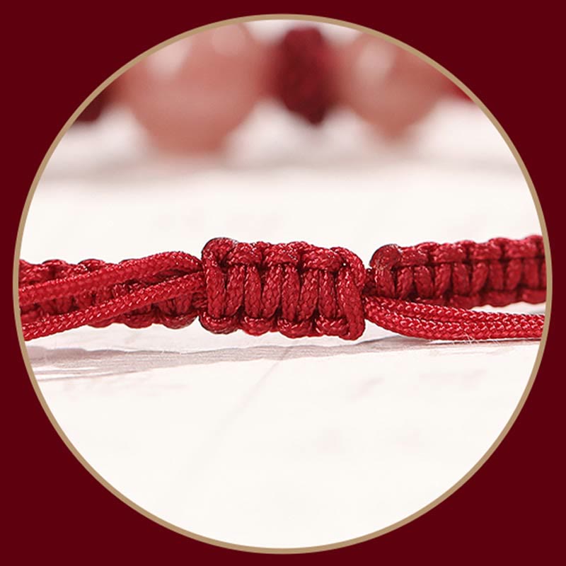 Strawberry Quartz Red String Bracelet for Love & Healing
