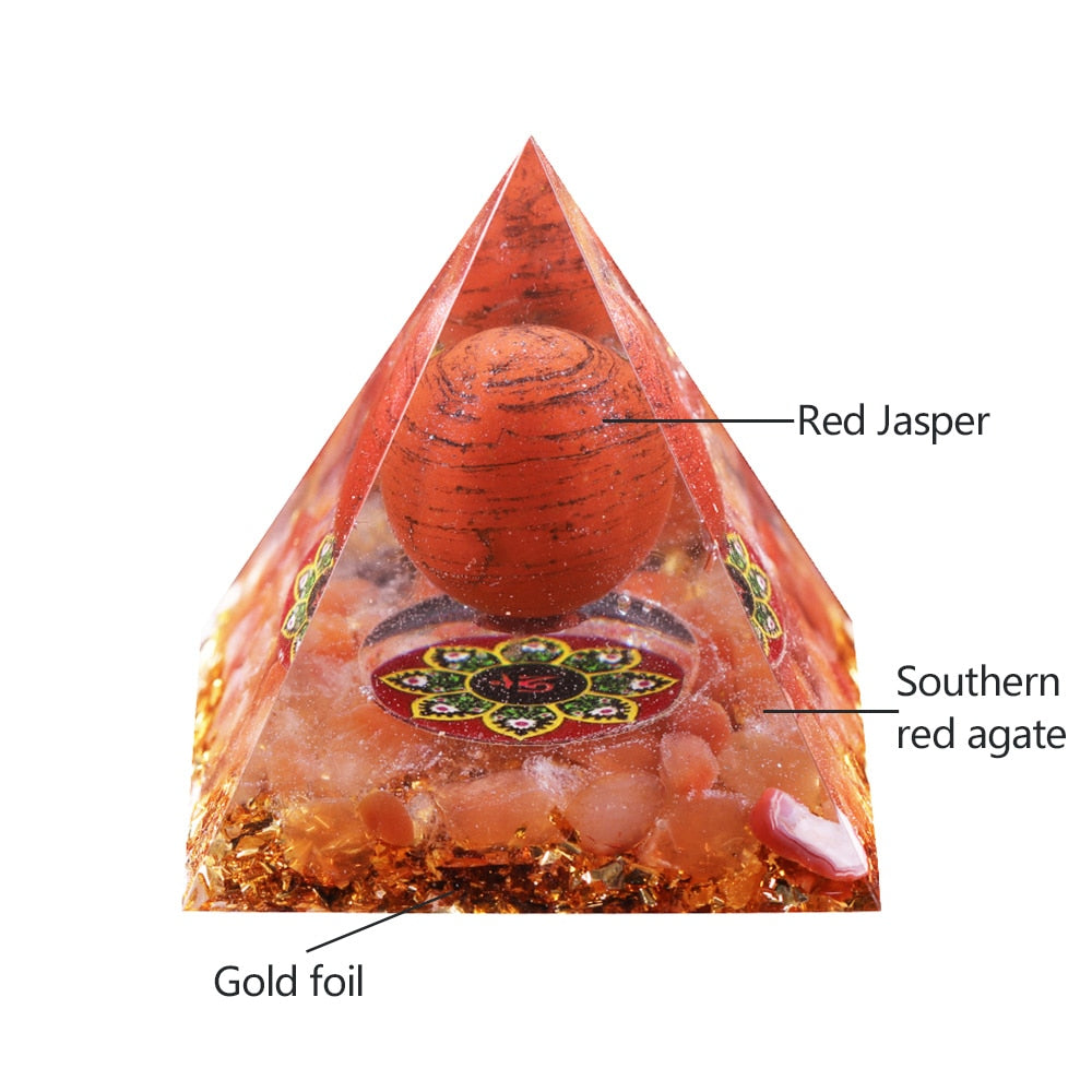 Strength and Courage Agate Pyramid - Meditation Accent