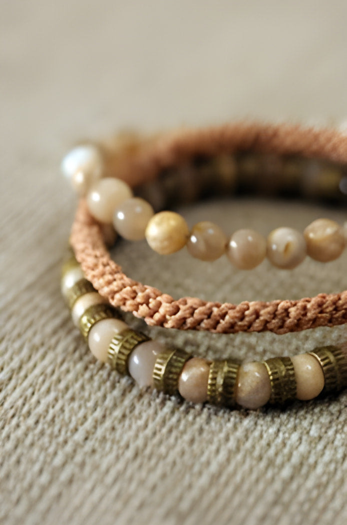 Sunstone Copper Bracelets for Luck and Abundance