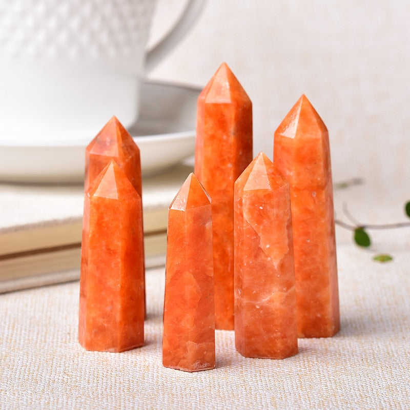 Sunstone Crystal Tower for Chakra Healing