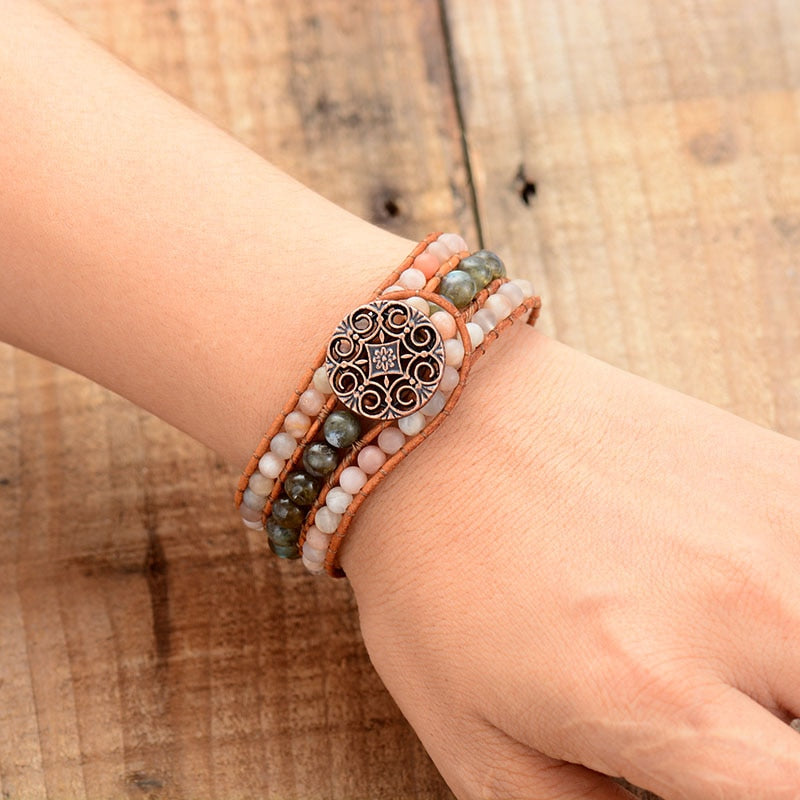 Sunstone & Labradorite Bracelet for Personal Empowerment