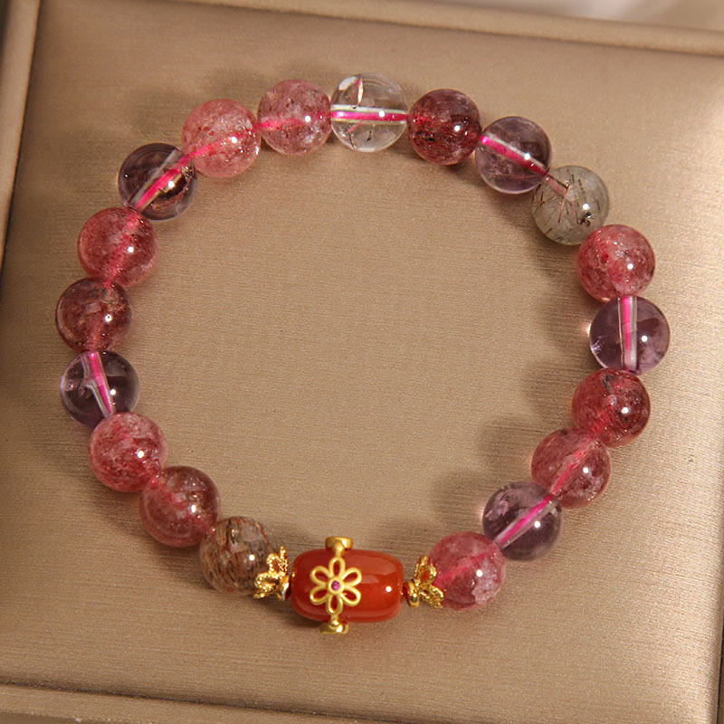 Super Seven Crystal Red Agate Positivity Bracelet