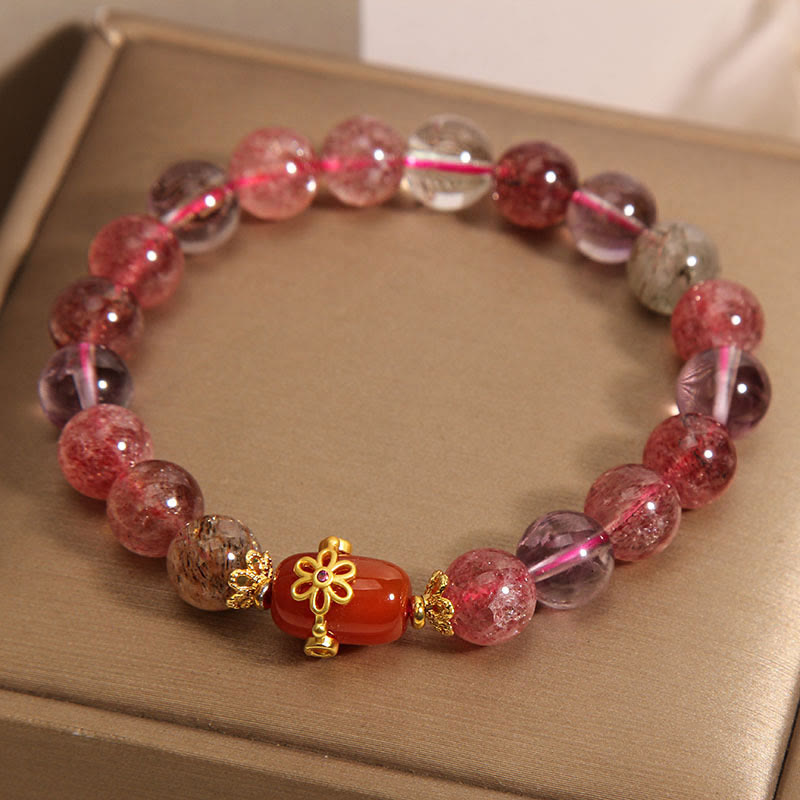 Super Seven Crystal Red Agate Positivity Bracelet