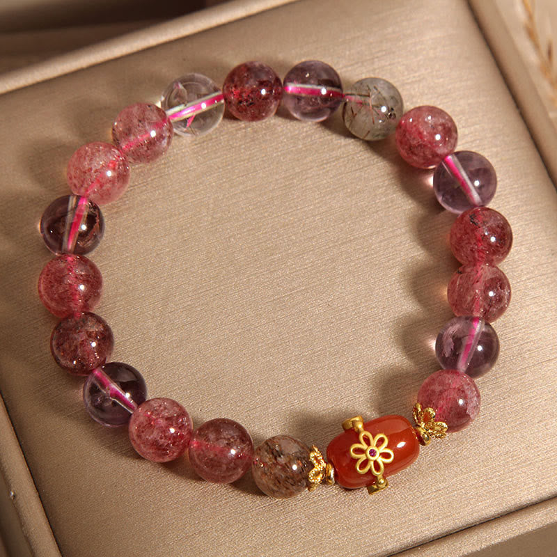 Super Seven Crystal Red Agate Positivity Bracelet