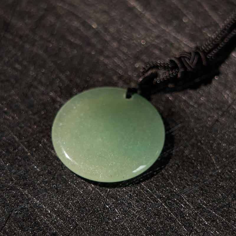 Swastika Lotus Pattern Black Obsidian Purification Necklace