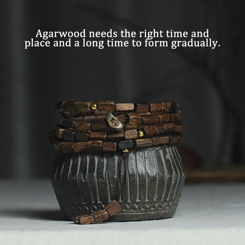 Tarakan Agarwood 925 Silver Gold Beads Zodiac Bracelet