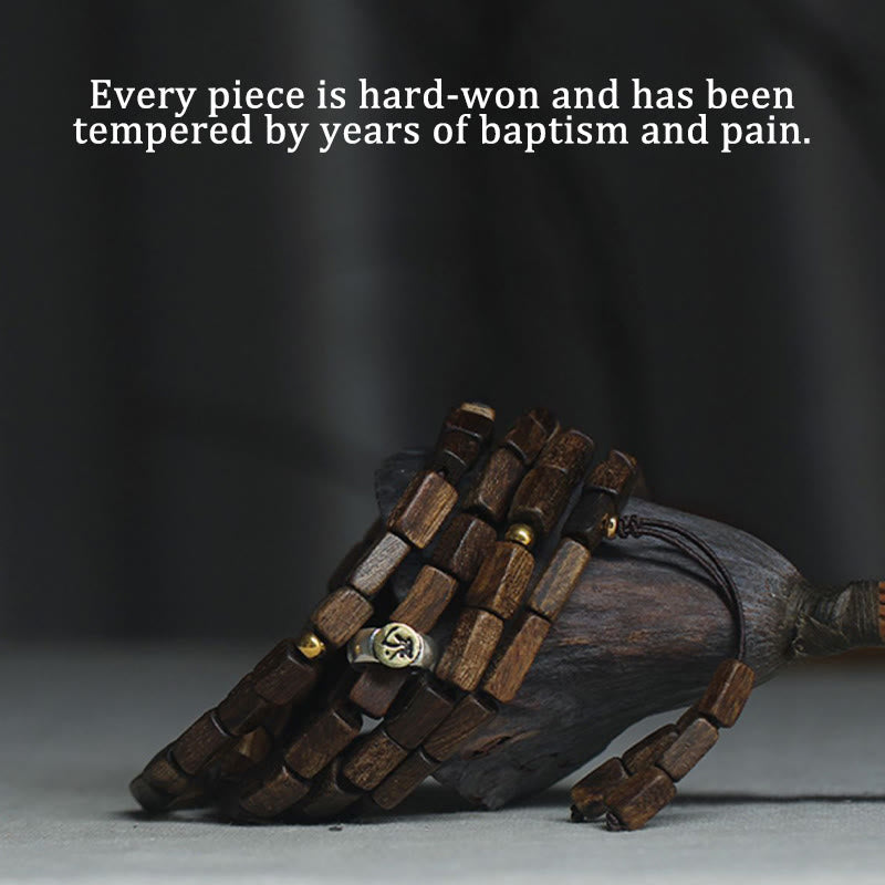 Tarakan Agarwood 925 Silver Gold Beads Zodiac Bracelet