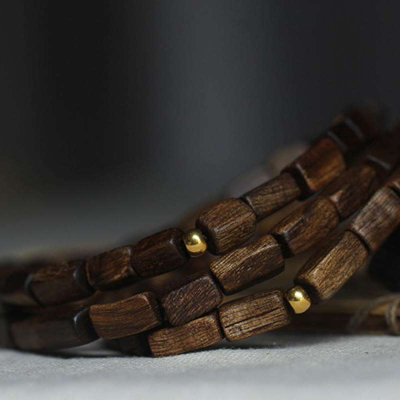Tarakan Agarwood 925 Silver Gold Beads Zodiac Bracelet