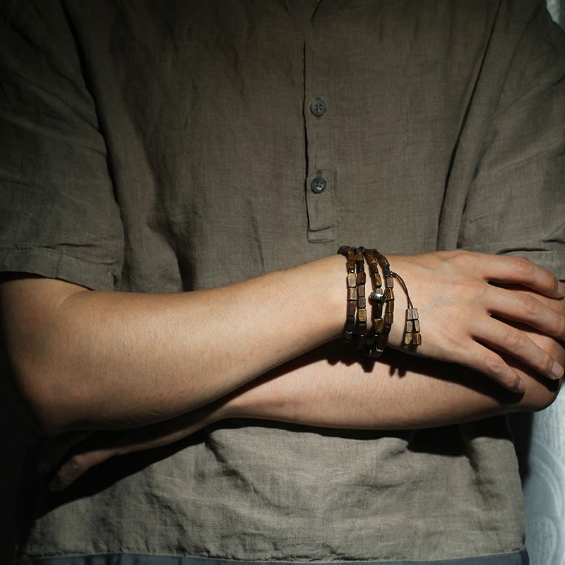 Tarakan Agarwood 925 Silver Gold Beads Zodiac Bracelet