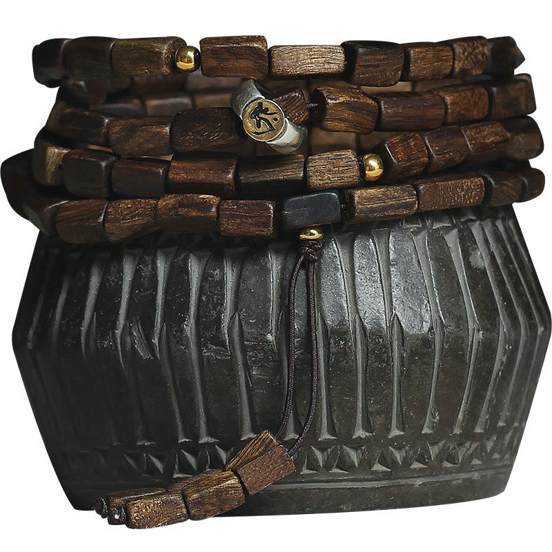 Tarakan Agarwood 925 Silver Gold Beads Zodiac Bracelet