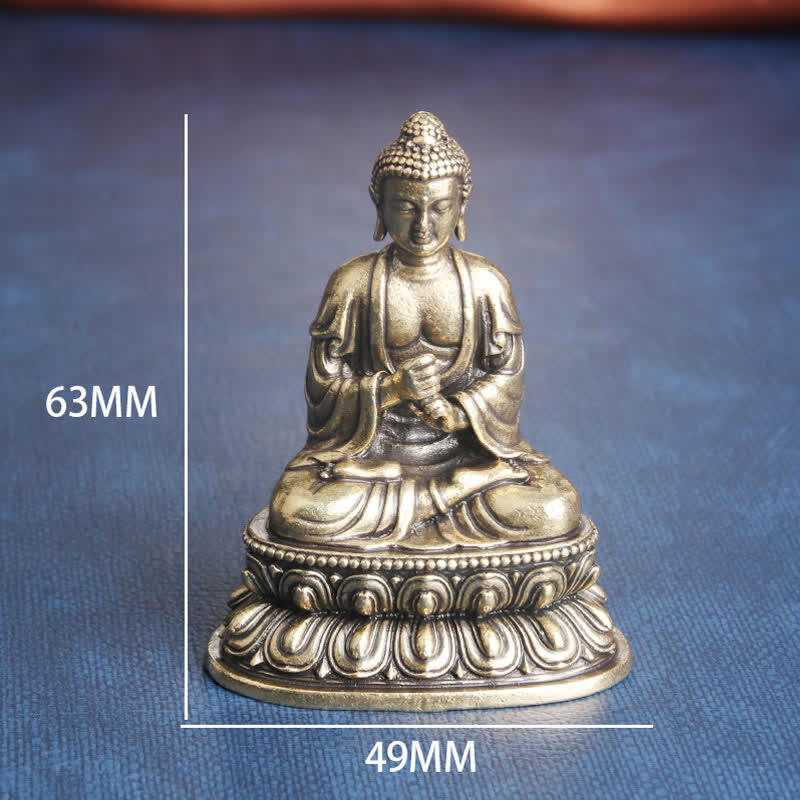 Tathagata Copper Buddha Statue 49x63mm Serenity Decoration