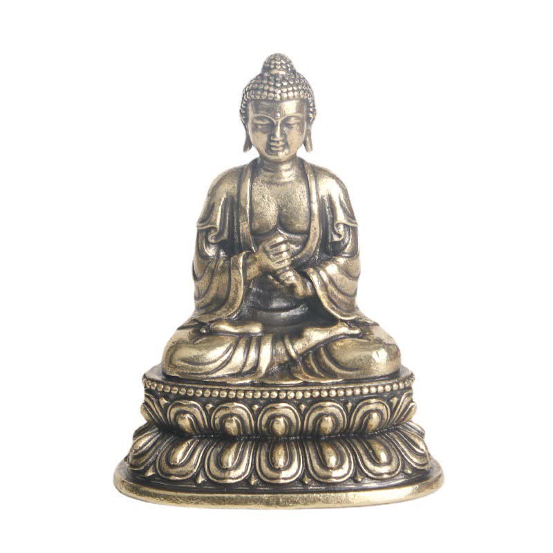 Tathagata Copper Buddha Statue 49x63mm Serenity Decoration