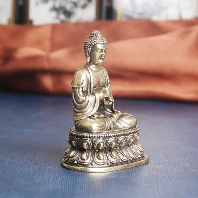 Tathagata Copper Buddha Statue 49x63mm Serenity Decoration