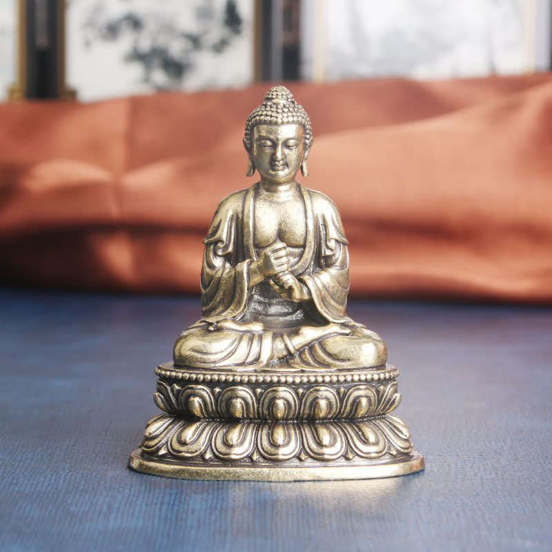 Tathagata Copper Buddha Statue 49x63mm Serenity Decoration