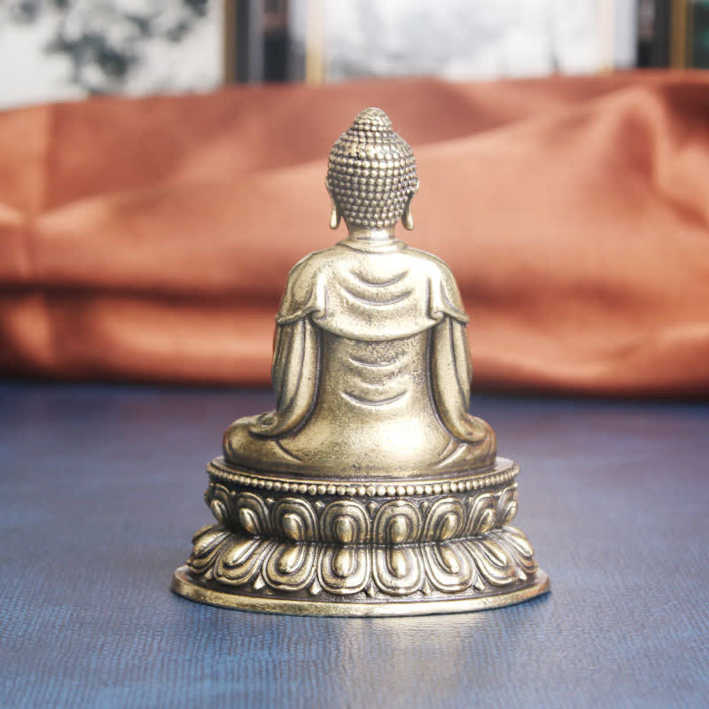Tathagata Copper Buddha Statue 49x63mm Serenity Decoration