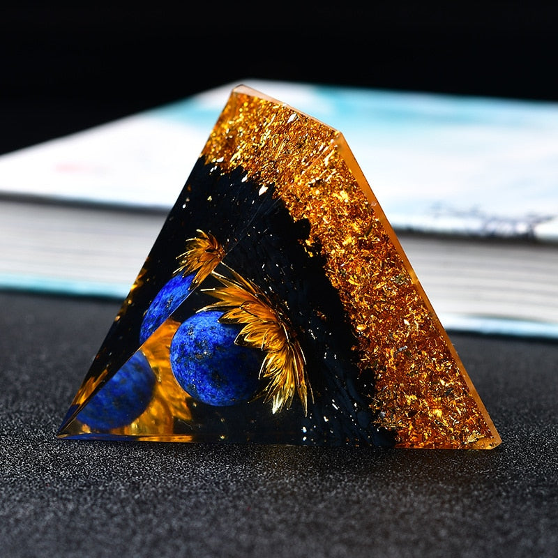 Third Eye Chakra Orgone Pyramid - Meditation Decor