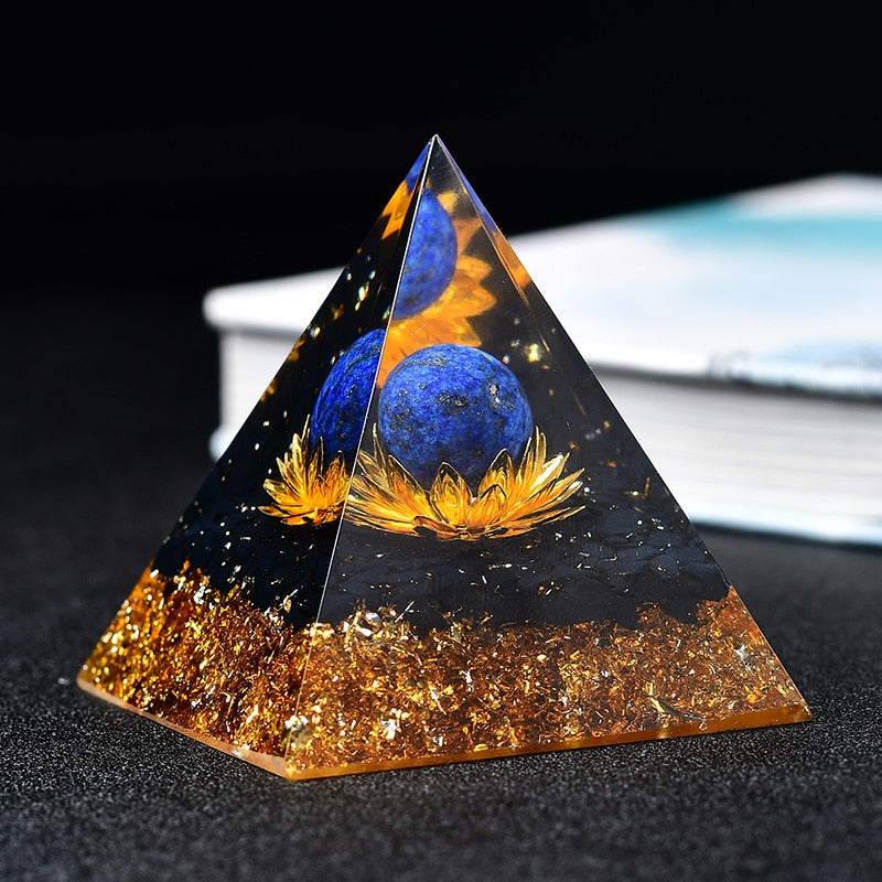 Third Eye Chakra Orgone Pyramid - Meditation Decor