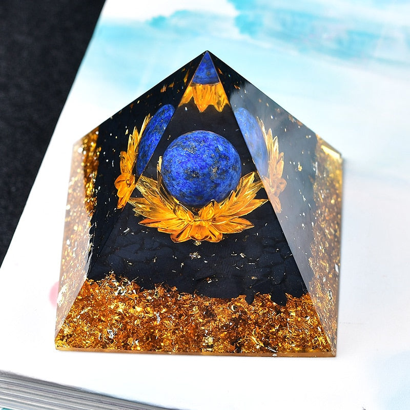 Third Eye Chakra Orgone Pyramid - Meditation Decor