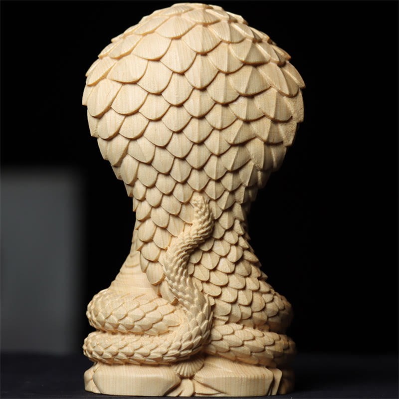 Thuja Sutchuenensis Wood Buddha Statue 12cm Protection Decoration