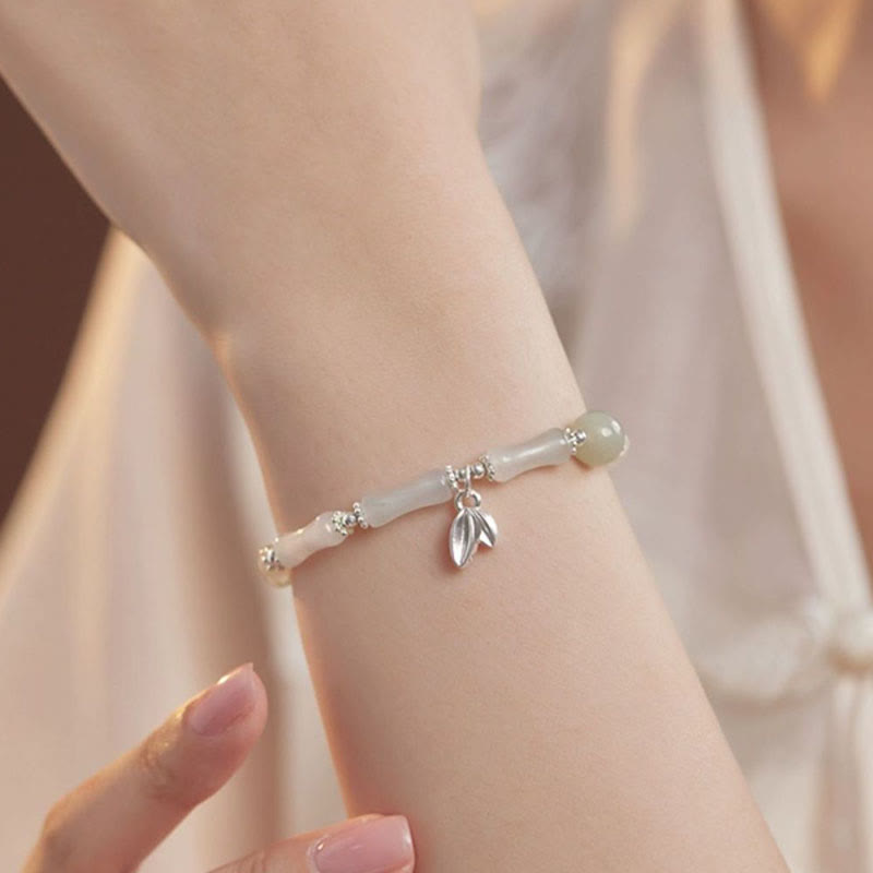 Tianshan Jade Bamboo Luck Bracelet | 14-16cm Womens