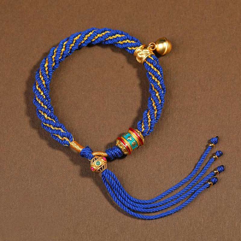 Tibetan Handmade Luck Protection Thangka Prayer Bracelet