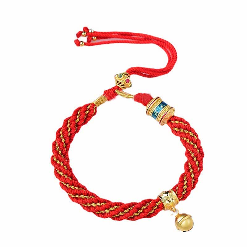Tibetan Handmade Luck Protection Thangka Prayer Bracelet