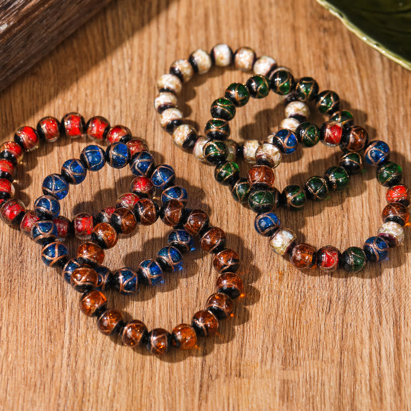 Tibetan Liuli Glass Luck Bracelet 8mm