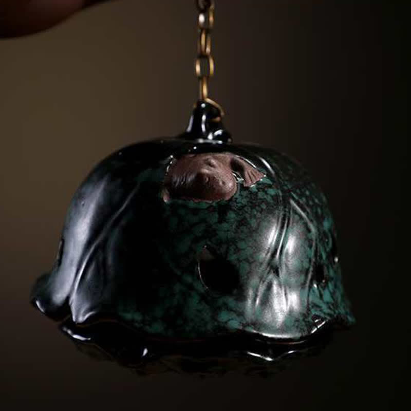 Tibetan Lotus Ceramic Incense Burner