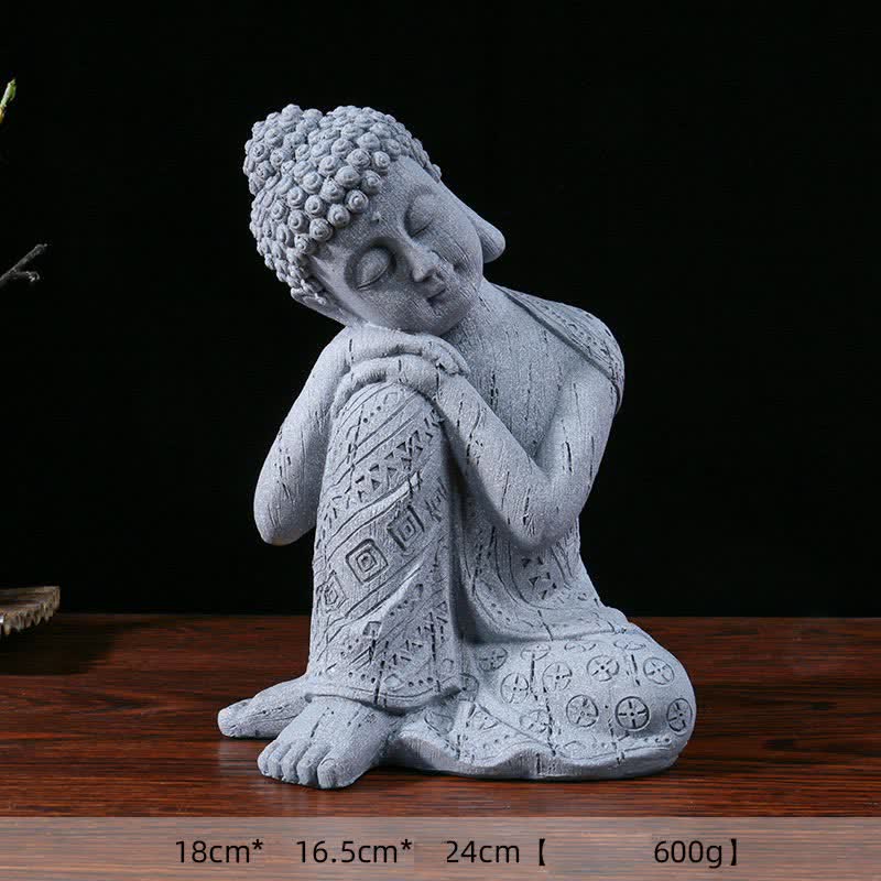 Tibetan Meditating Buddha Serenity Resin Statue