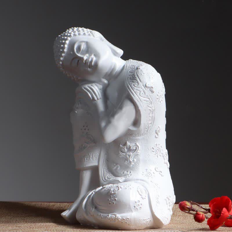Tibetan Meditating Buddha Serenity Resin Statue
