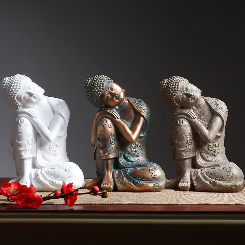 Tibetan Meditating Buddha Serenity Resin Statue