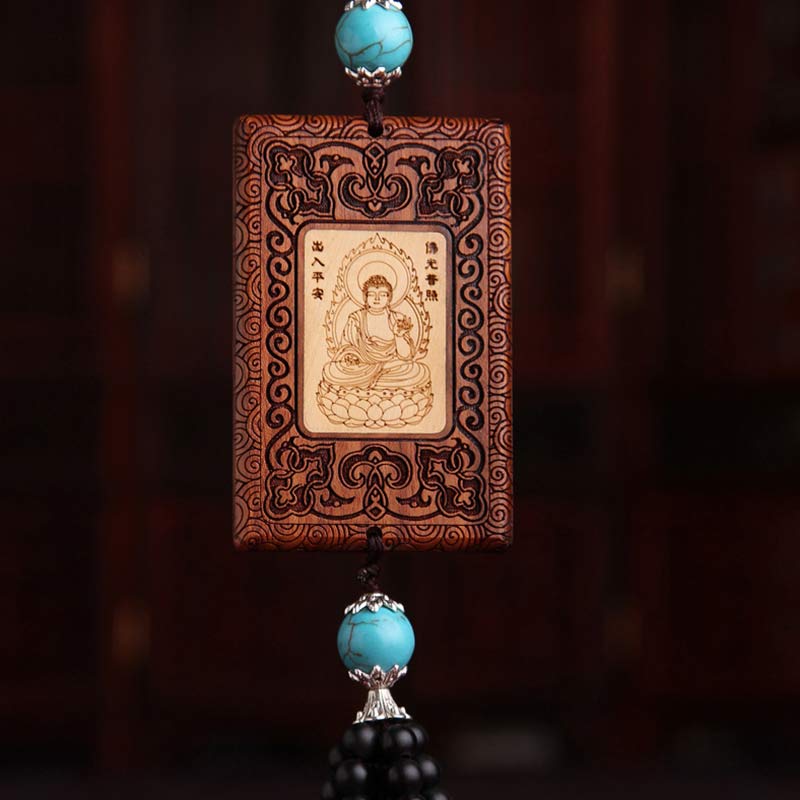 Tibetan Rosewood Boxwood Buddha Calm Compassion Zen Decor