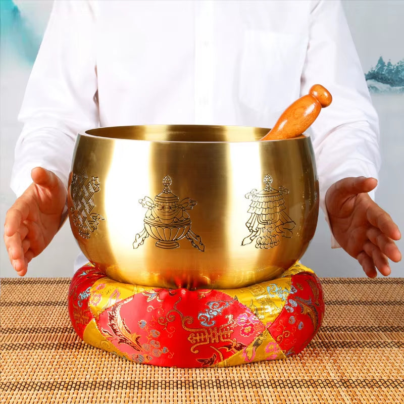 Buddhist Tibetan Singing Bowl Chakra Mindfulness Spiritual Nepal Singing Bowls Meditation Yoga Sound Healing Therapy Accessories