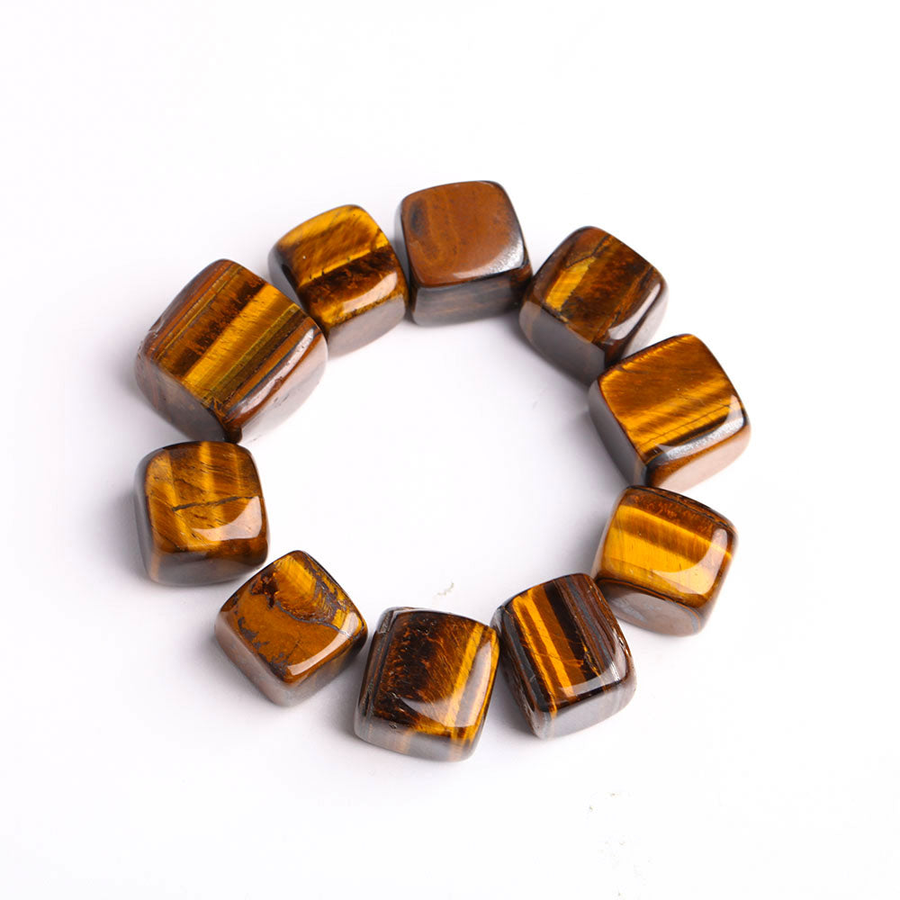 Tiger Eye Crystal Cubes 2cm for Healing & Energy