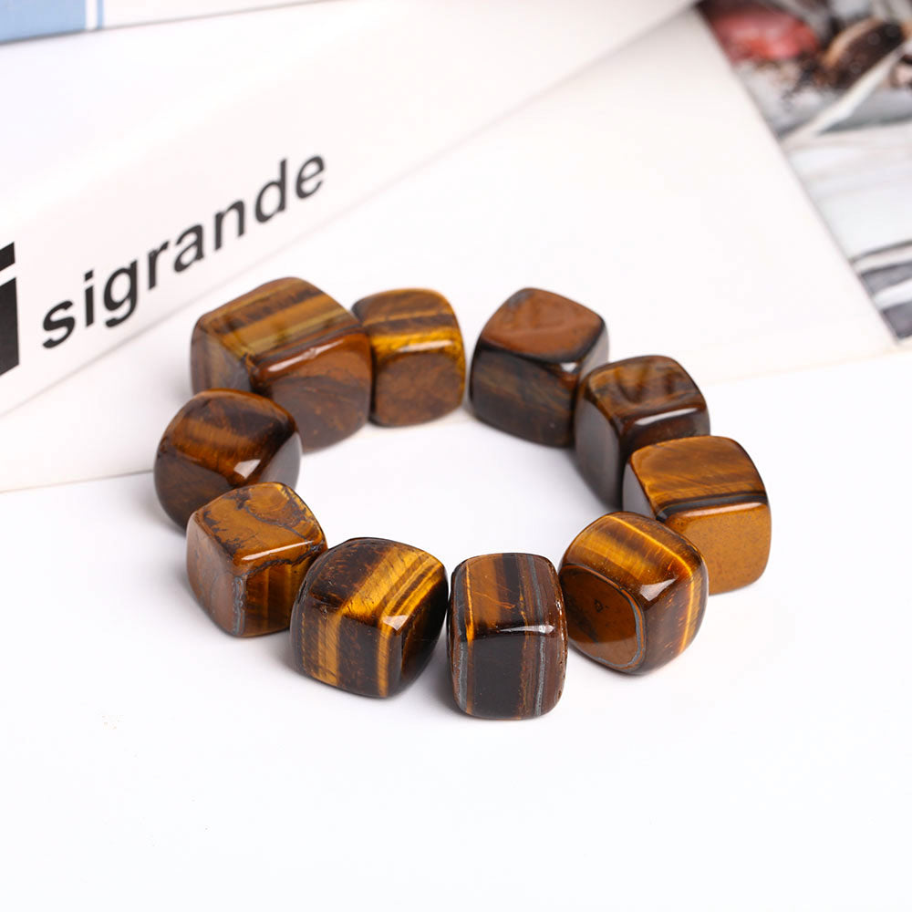 Tiger Eye Crystal Cubes 2cm for Healing & Energy