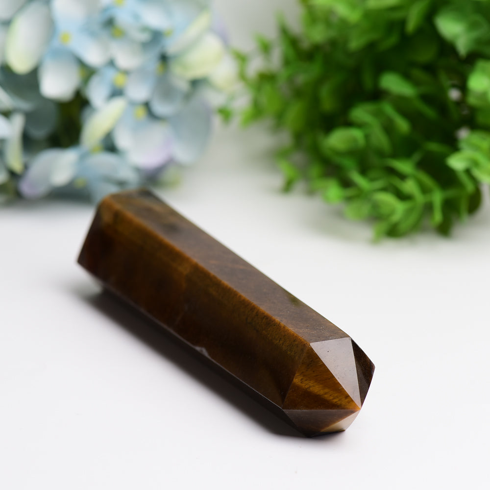 Tiger Eye Crystal Tower 6-8 Inch Healing Display