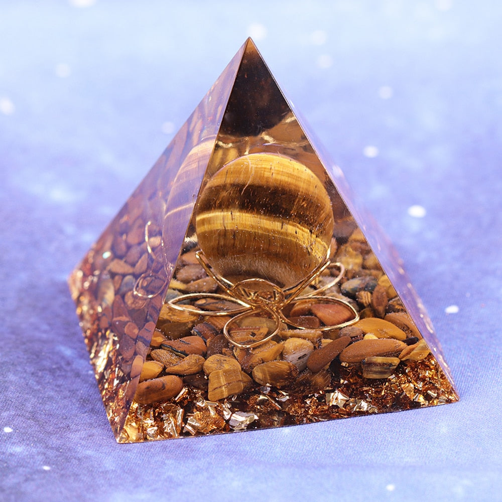 Tigers Eye Golden Opportunity Pyramid