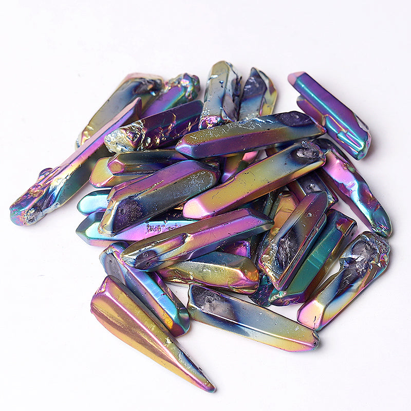 Titanium Aura Angel Crystal Points 1.2-1.7in Raw Quartz