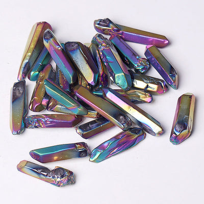 Titanium Aura Angel Crystal Points 1.2-1.7in Raw Quartz