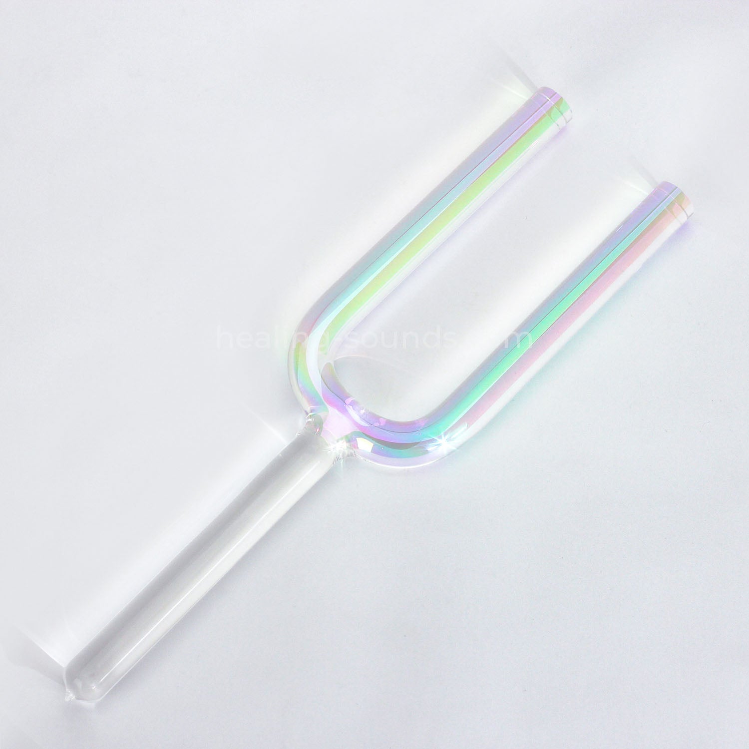 432 Hz Clear Rainbow Quartz Crystal Tuning Fork