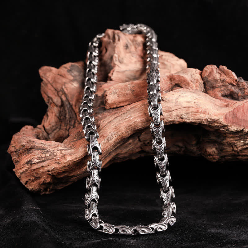 Titanium Steel Dragon Protection Necklace Pendant Bracelet