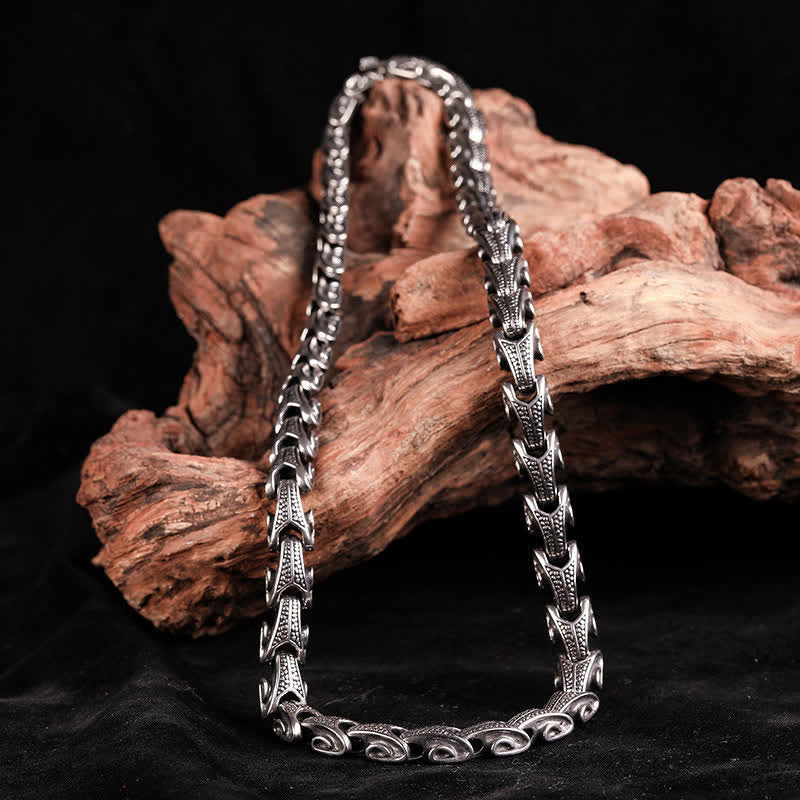 Titanium Steel Dragon Protection Necklace Pendant Bracelet